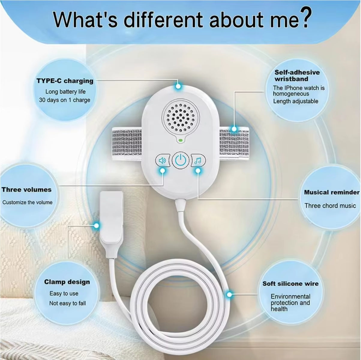 LAUREN | Bedwetting Moisture Sensor Alarm