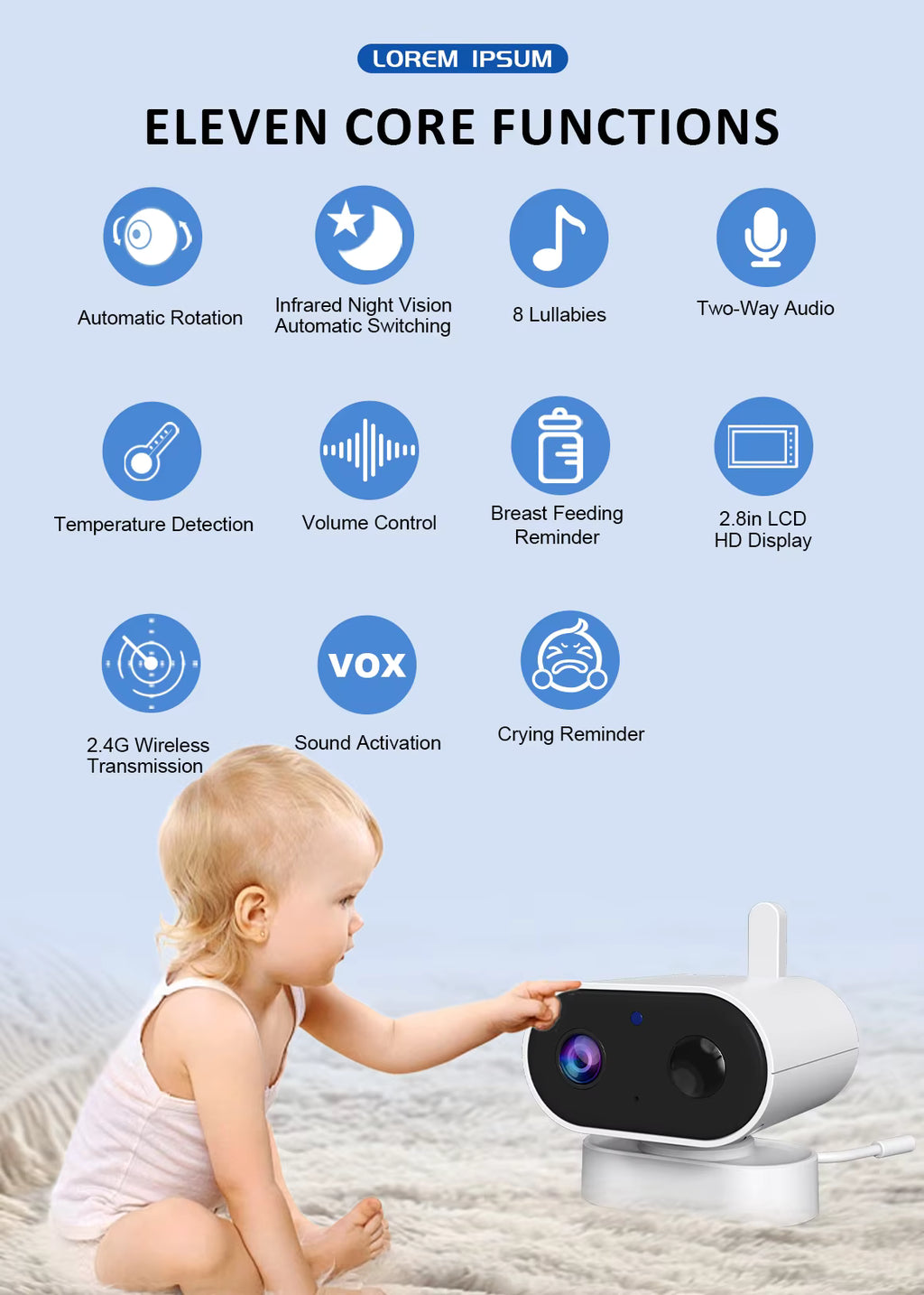 ALEXIA | Smart Video & Audio Baby Monitor